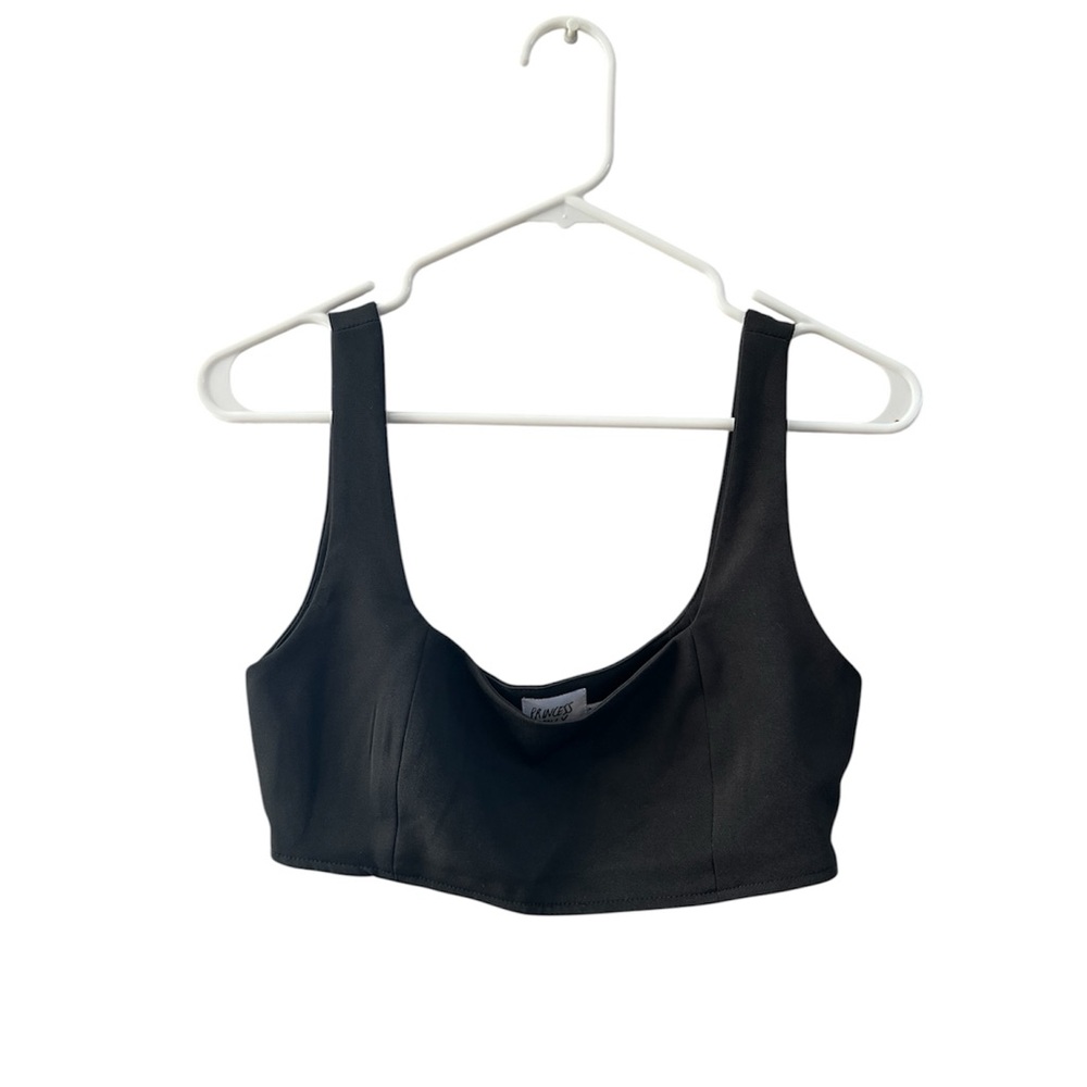 Princess Polly black crop top size 2